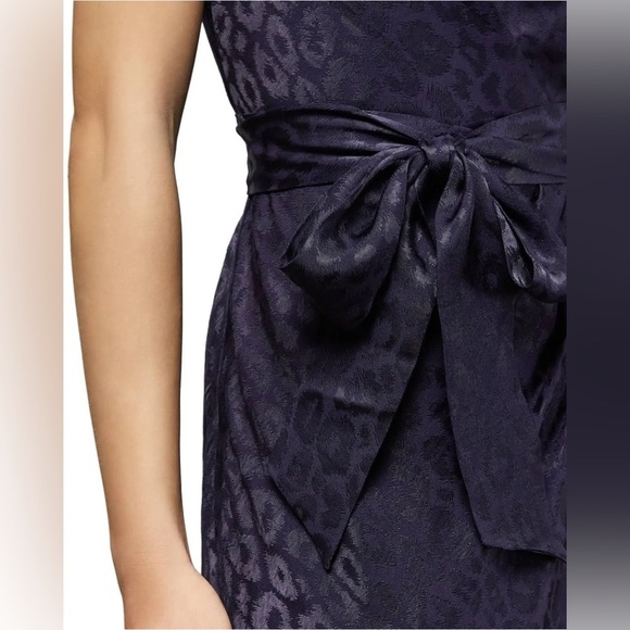 Ted Baker London Zoeii Leopard Jacquard One-Shoulder Dress SMALL asymmetric - Picture 3 of 13